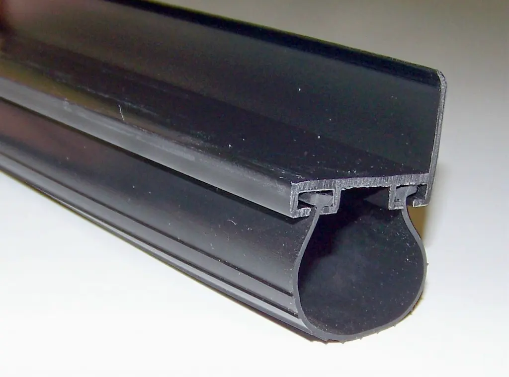 Photo of garage door bottom gasket.